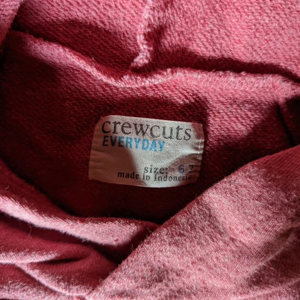 J. Crew CrewCuts Pink Hoodie | Size 6-7 - Picture 2 of 8
